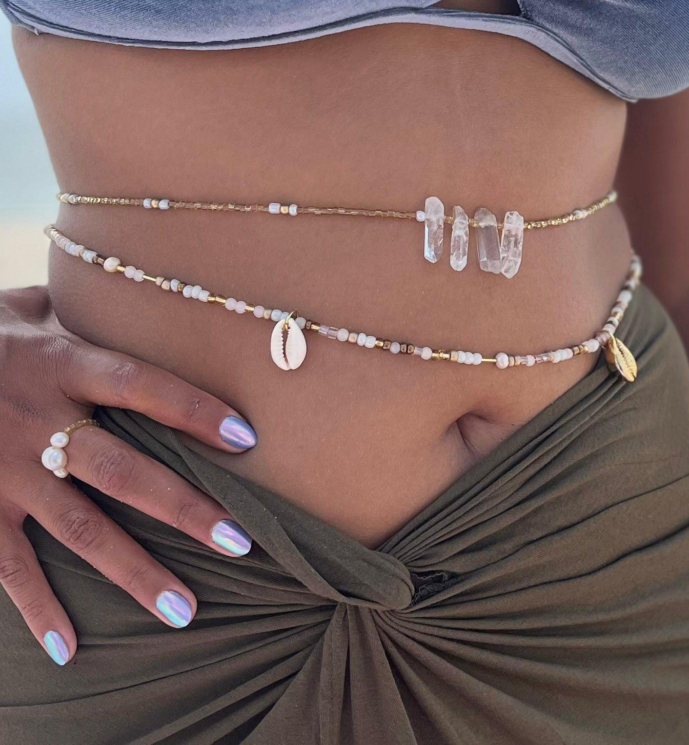 Custom Crystal Waist Beads