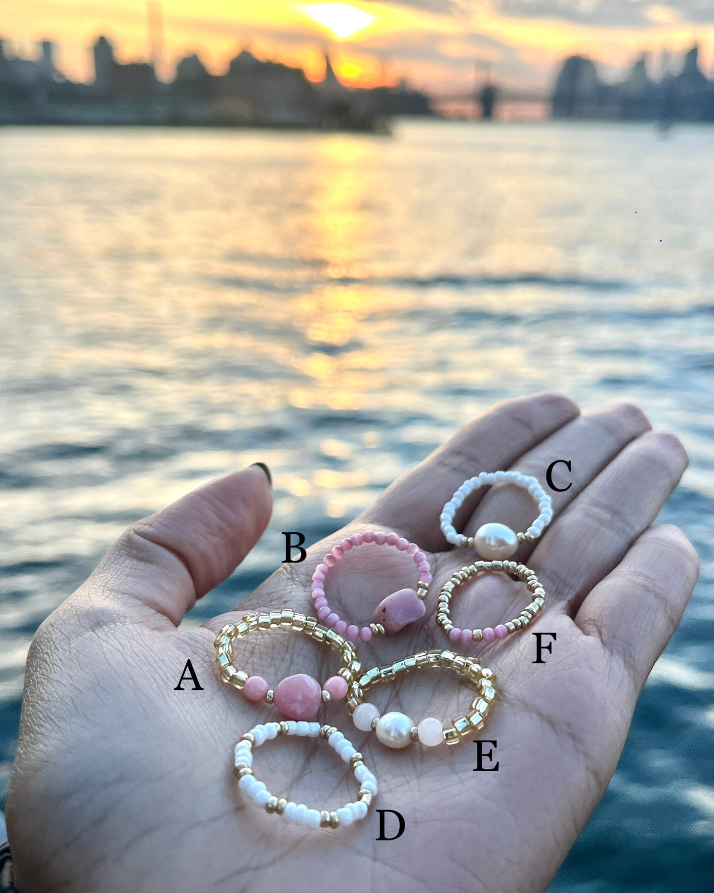 Pink Opal Rings