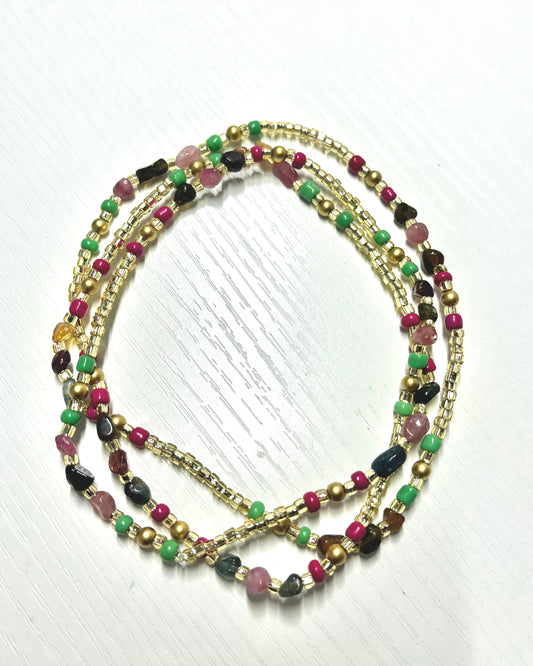 Watermelon Tourmaline Waist Beads