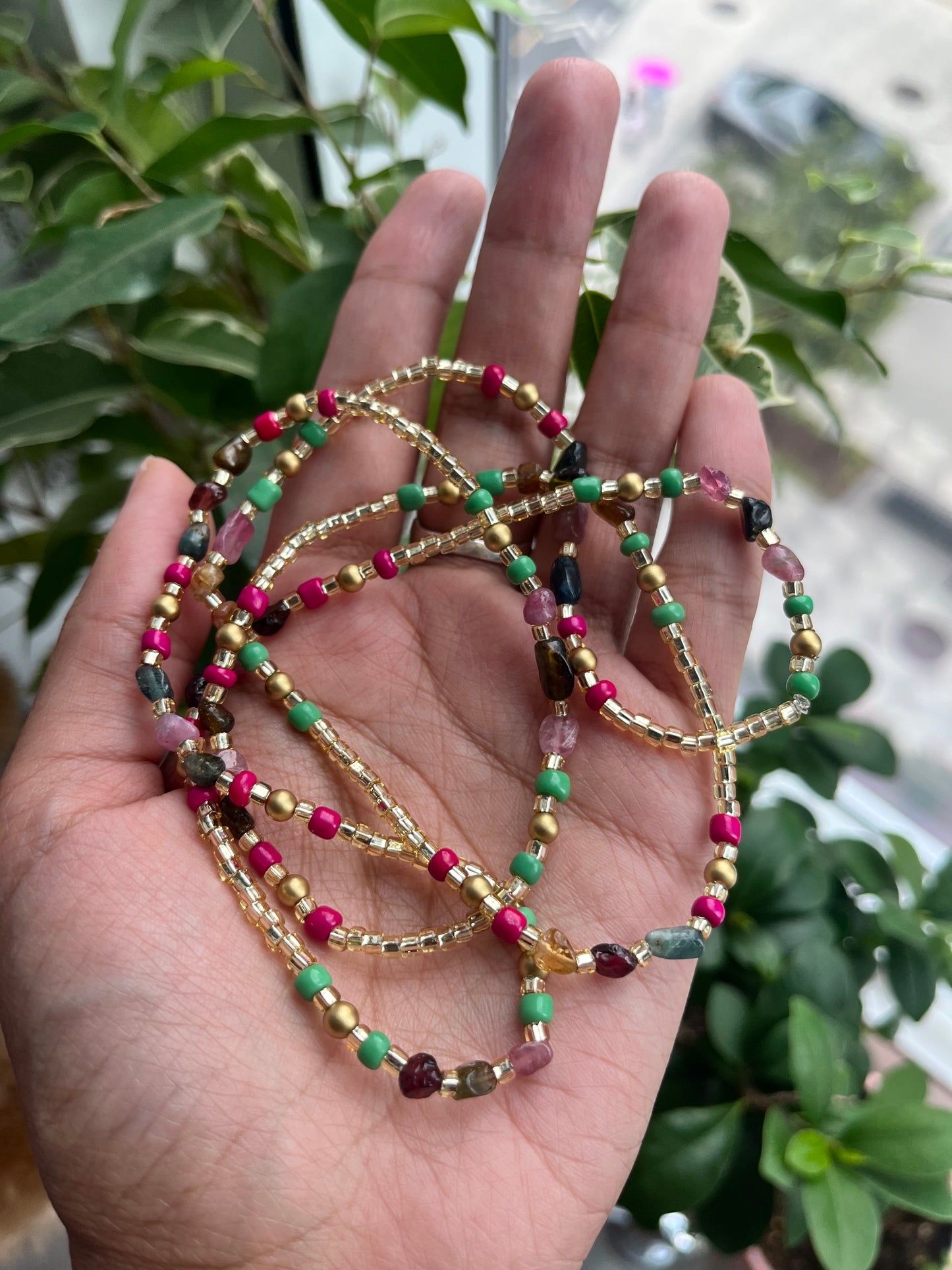 Watermelon Tourmaline Waist Beads