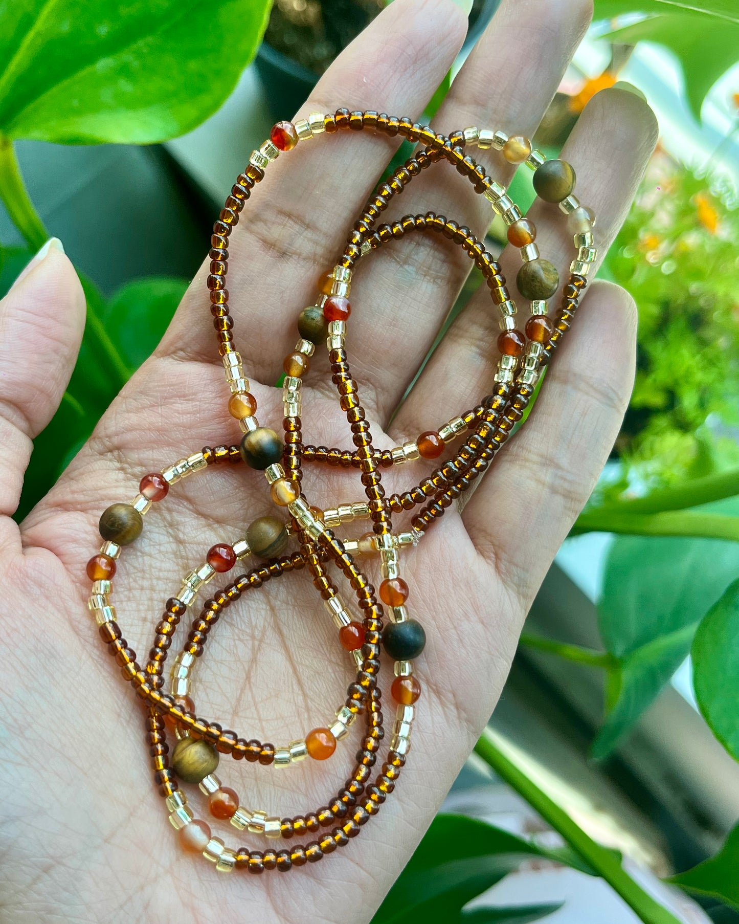 Tigers Eye & Carnelian Waist Beads